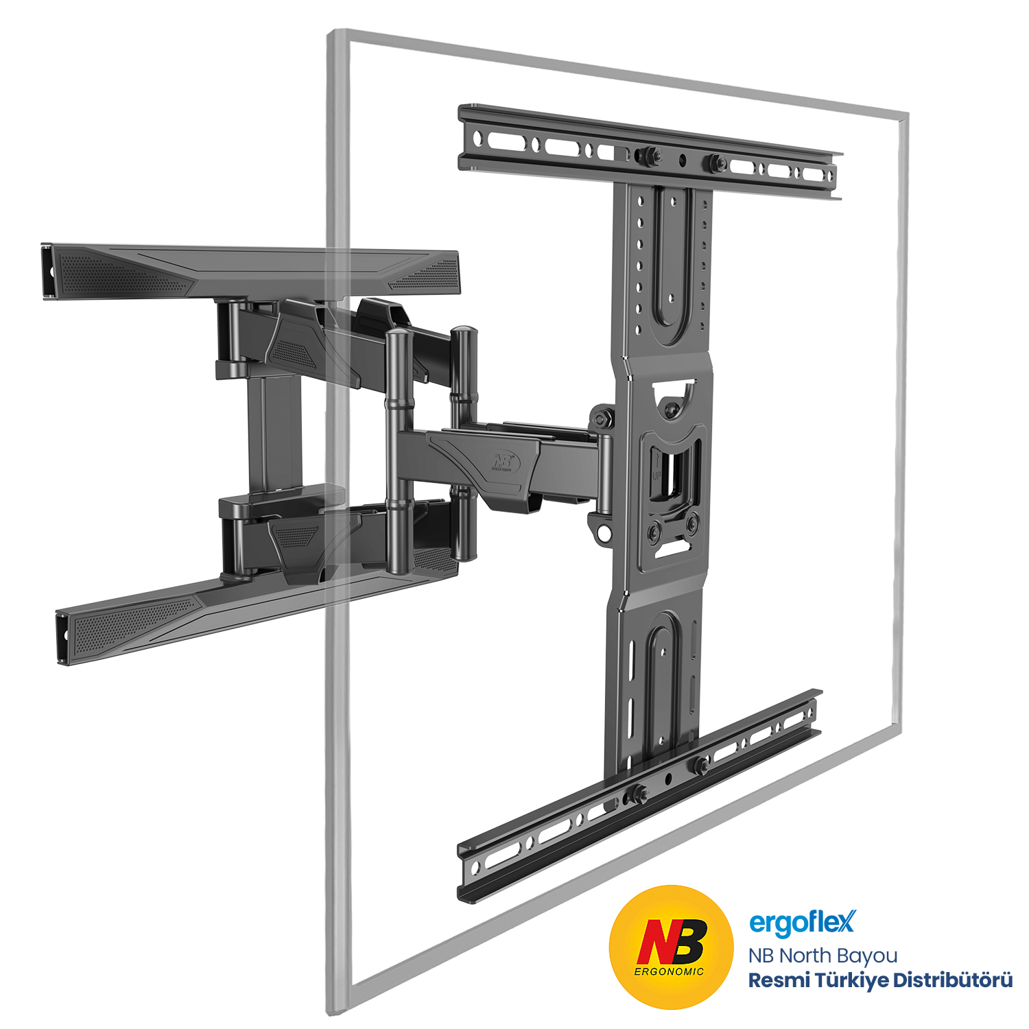 NB Ergonomic NB P6 OUTLET LCD LED 45–75inch Ultra Ince Hareketli Tv Askı Aparatı